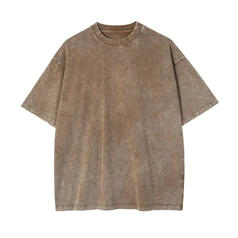 2025 Vintage Washed T-Shirt – Women's Retro Streetwear Tee