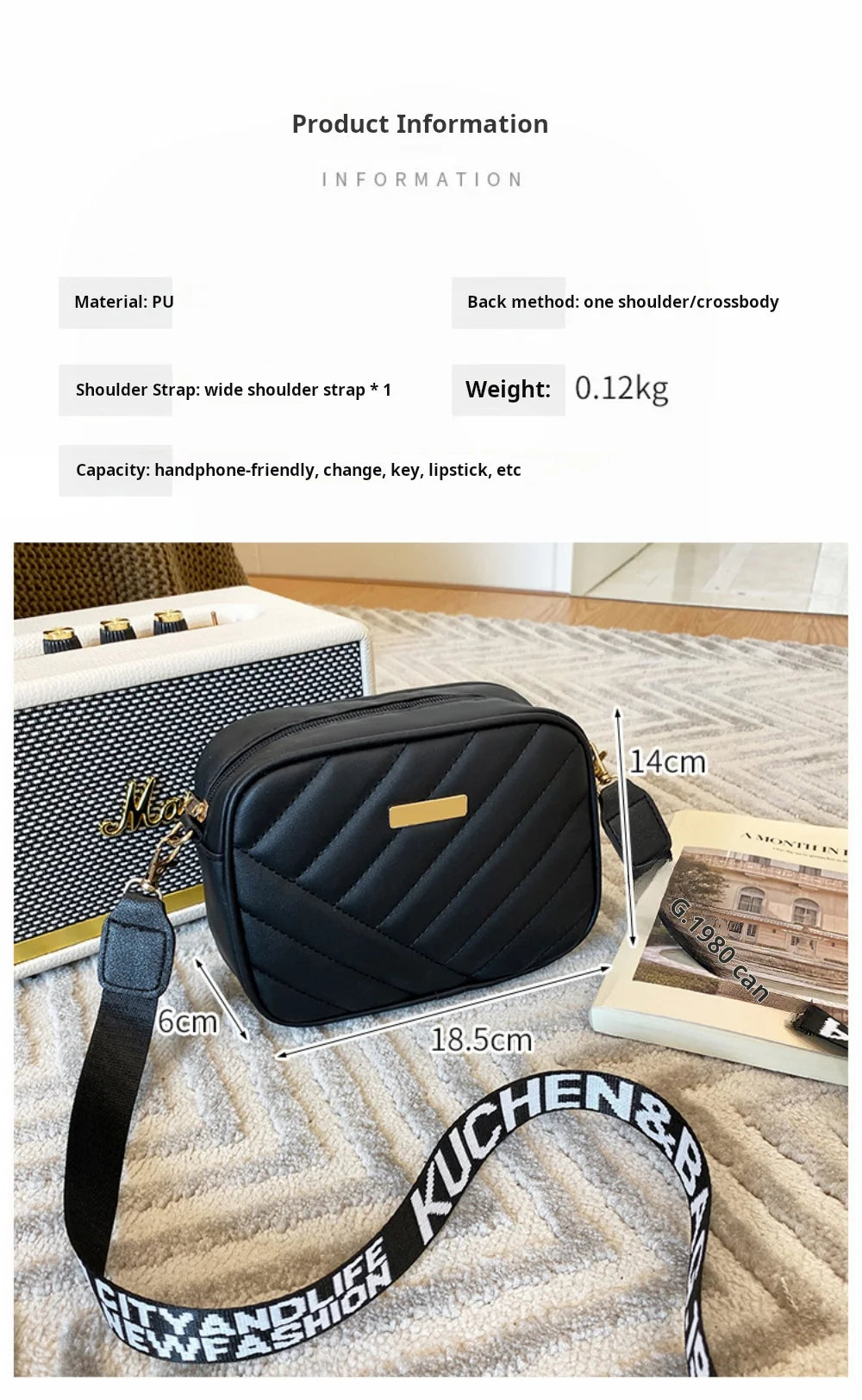 High-Quality PU Leather Shoulder Bag – Women's Crossbody & Messenger Handbag